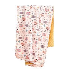 Annette 嬰兒兒童精梳棉法蘭絨水晶絨安撫毯 1kg, 好朋友 米, 120*150cm, 卡通人物, 120 x 150cm