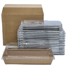Urban Flare 長方形牛皮紙熱狗容器套裝, 100組, 1組