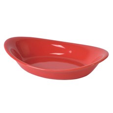 珍珠金屬 微波專用陶瓷咖哩盤 L-1993 26 x 18 x 6cm, 紅色, 1個