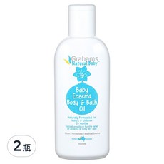 Grahams 珂然 嬰兒潤膚油, 異位性皮膚適用, 乾燥敏感肌膚, 舒緩受損肌, 100ml, 2瓶