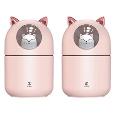 디씨네트워크 무드등 미니 가습기 핑크 2개, A205(핑크+핑크)
