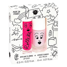 nailmatic KIDS 兒童唇彩指甲油組 Set, 6.5ml 唇彩 + 8ml 指甲油, 法國製造, 6.5ml唇彩+8ml指甲油, 1組
