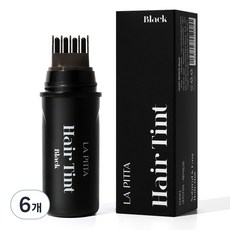 라피타 새치커버 타투 헤어틴트 10ml, 블랙, 6개