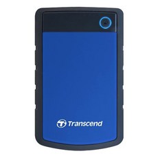 Transcend 創見 StoreJet 25M3 軍規防震行動硬碟, AES資料加密, 單鍵自動備份, USB Type-A, 海軍藍/紫色, 1TB, 寶石藍