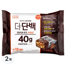 빙그레 건강tft 더단백 크런치바 초코 mini, 161g, 2개