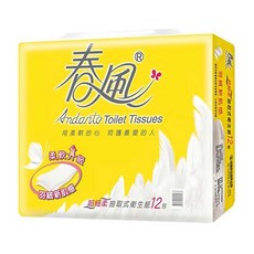 春風 超細柔抽取式衛生紙 2層 110張, 12包, 1袋