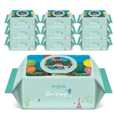 페넬로페 본보야지 에펠 아기물티슈 캡형, 70개입, 10개 70매입, 10팩