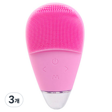 신중상점 실리콘 클렌징 브러쉬 진동 얼굴 모공 블렉헤드 세면 세안솔, 핑크,