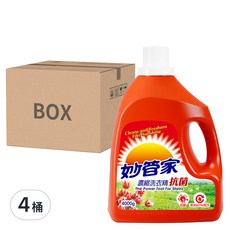 Magic Amah 妙管家 濃縮洗衣精 抗菌 4000g, 無磷環保配方, 不含螢光劑, 4kg, 4桶