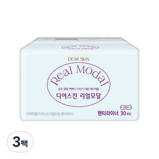 디어스킨 리얼모달 팬티라이너, 슈퍼롱, 30개입, 3개
