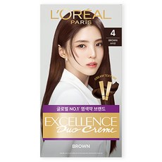 로레알파리 NEW 엑셀랑스 듀오크림 염모제, 4호 브라운, 1개
