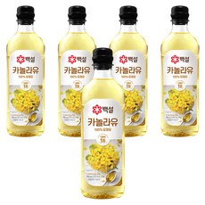 백설 카놀라유, 900ml, 5개