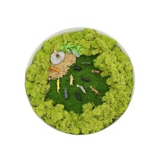 POKI 小小動物世界遊戲組, 內含動物模型12個, 樹木模型2個, 苔癬20g, 黏土, 石頭2個, 1組