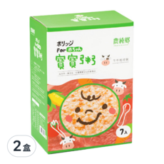 農純鄉 台灣公司貨 牛牛壯壯粥 6個月以上 7包, 1.05kg, 2盒