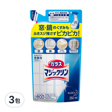 Kao 花王 Magiclean 魔術靈 玻璃清潔噴霧補充包 350ml, 3包