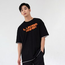 엘라모 아이디어 레이어드 오버핏 반팔 티셔츠