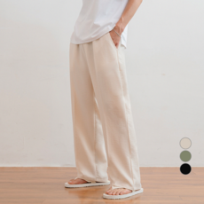 Zeta21 男款亞麻闊腿長褲