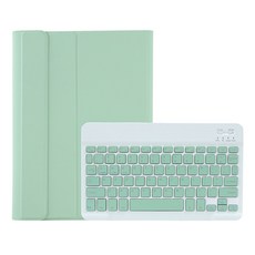 태블릿PC 다이어리형 펜슬 거치 고급 블루투스 키보드 + 케이스 세트 T11B, 민트, 1개
