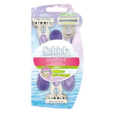 Schick 舒適牌 Quattro 4 舒柔仕女輕便刀, 敏感肌適用, 3入, 2包