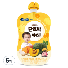베베쿡 처음먹는 단호박 퓨레, 80g, 5개