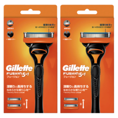 Gillette 吉列 Fusion鋒隱系列 刮鬍刀組，5層刀片，含潤滑，精修刀，彈性感應, 2盒