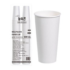 neulpuleun 무인쇄 종이컵 600ml, 100개입, 1개 1개