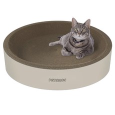 PETSMON B骨圓形貓抓盆 55cm, 1個, 象牙白
