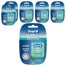 Oral-B 歐樂B Glide Pro-Health 舒適深潔牙線 薄荷口味 40公尺, 40m, 6個