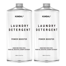 쿤달 초고농축 파워 겔 부스터 액상 세탁세제 본품, 1580ml, 2개