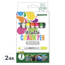 MUNGYO 多功能白板筆 7支入 6種組, 2個