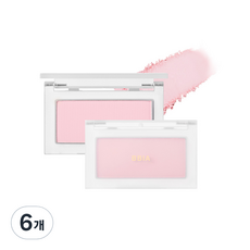 삐아 레디 투 웨어 파우더 치크 5.5g, 01 파우더 핑크, 6개