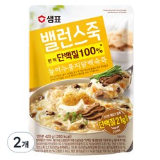 샘표 밸런스죽 능이누룽지닭백숙죽, 420g, 2개