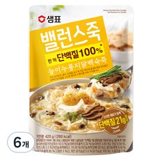 샘표죽 샘표 밸런스죽 능이누룽지닭백숙죽 420g 6개