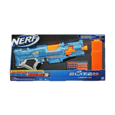 Hasbro 孩之寶 NERF 樂活打擊 Nerf 菁英系列 快速連發CS-18玩具槍, 配備四個飛行軌道, 加速發射模式, 含36支飛鏢, 混和顏色, 1組