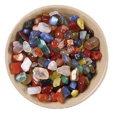 天然七彩水晶石, 白水晶、紫水晶、粉水晶、東陵玉、虎眼石、黑曜石、青金石、南紅, 大包裝500G, 1包