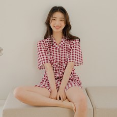 체크잠옷 TOP01