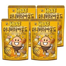 HBAF 杏仁果 蜂蜜奶油口味, 120g, 4包