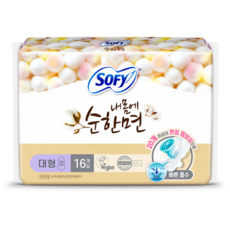 쏘피 내몸에 순한면 에이 생리대 날개형, 대형, 16개입, 1개