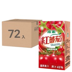 波蜜 紅蕃茄汁, 含健康茄紅素, 果汁48%, 250毫升, 250ml, 72入