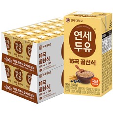 연세두유 16곡 꿀선식, 190ml, 48개