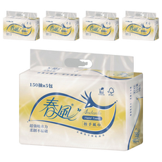 春風 抽取式擦手紙巾, 5包, 5袋