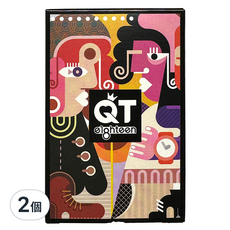 QTeighteen 朵米諾創意四色限定粉盒 (不含眼影) 2個裝, 單色眼影盒, 自由搭配, 便攜彩妝盒, 2個, 單一顏色