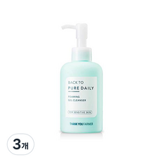 땡큐파머 백 투 퓨어 데일리 포밍 클렌저, 200ml, 3개