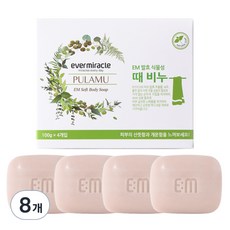 에버미라클 EM 발효 식물성 때비누, 100g, 8개