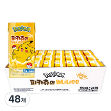 포켓몬 피카츄의 바나나 우유, 190ml, 48개