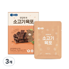 베베쿡 한입에 쏙 소고기 육포 2p, 3개, 30g