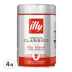 일리 클라시코 모카 분쇄 커피, 모카포트, 250g, 4개