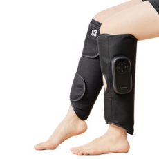 에르고바디 에어커버핏 무선 공기압 강도조절 발 다리 안마기 왼쪽+오른쪽 블랙, EB22-AC01