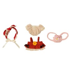 Disston Universe NAYANA YAYA復古收藏紅寶石紅棉娃娃衣服組, 1組, 混色