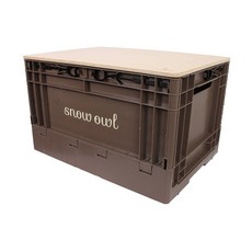 스노우아울 유틸리티 폴딩박스 + 우드상판 테이블 세트, 초코(폴딩박스), 우드(상판)